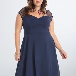Torrid navy blue swing dress